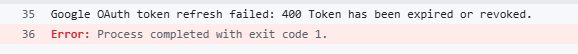 Google OAuth token refresh 실패 로그